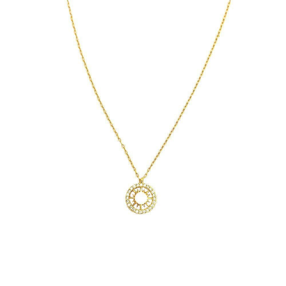 image-Fashion Jewelry Niche Moon And Sun Necklace Silver Opal Celtic Moon Necklace Sun Necklace Asterism Diamond