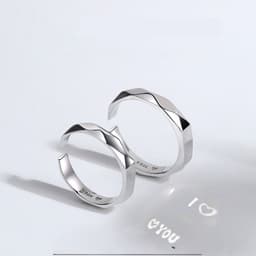 image-S925 Sterling Silver Rings By Light Reflect Show Surprise Love Pattern Surface Hidden New Jewelry Romantic Party Gift Wedding Engagement