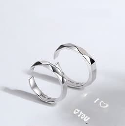 image-S925 Sterling Silver Rings By Light Reflect Show Surprise Love Pattern Surface Hidden New Jewelry Romantic Party Gift Wedding Engagement