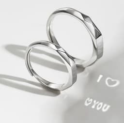 image-S925 Sterling Silver Rings By Light Reflect Show Surprise Love Pattern Surface Hidden New Jewelry Romantic Party Gift Wedding Engagement