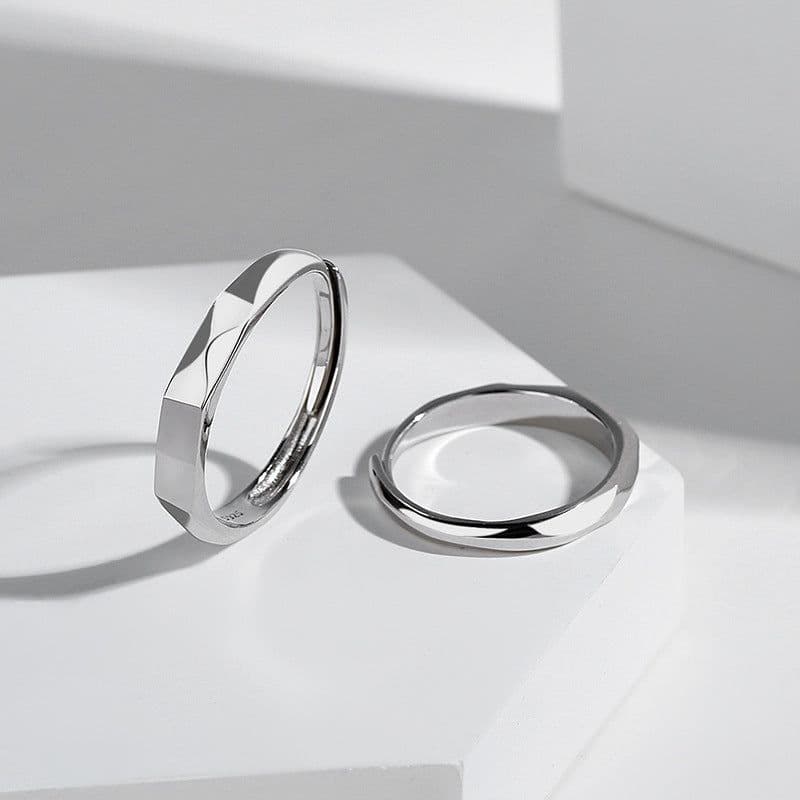 image-S925 Sterling Silver Rings By Light Reflect Show Surprise Love Pattern Surface Hidden New Jewelry Romantic Party Gift Wedding Engagement