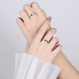 image-S925 Sterling Silver Rings By Light Reflect Show Surprise Love Pattern Surface Hidden New Jewelry Romantic Party Gift Wedding Engagement