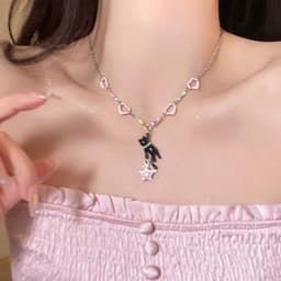 image-Simple Contrast Color Childlike Colorful Beaded Necklace