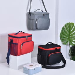 image-Oxford Cloth Single-shoulder Lunch Bag Outdoor Picnic Bag Insulation Bag
