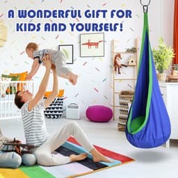 image-Creative Kid Hammock Garden Furniture Pod Swings Chair Indoor Outdoor Hanging Seat Child Cocoon Swing Seat Patio Portable