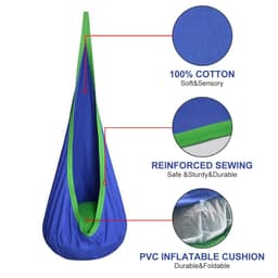 image-Creative Kid Hammock Garden Furniture Pod Swings Chair Indoor Outdoor Hanging Seat Child Cocoon Swing Seat Patio Portable