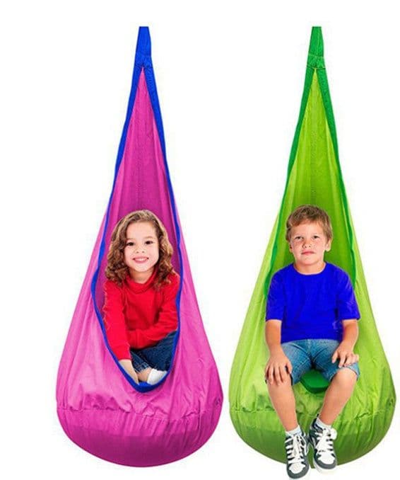 image-Creative Kid Hammock Garden Furniture Pod Swings Chair Indoor Outdoor Hanging Seat Child Cocoon Swing Seat Patio Portable