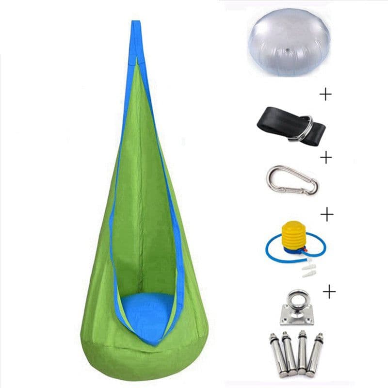 image-Creative Kid Hammock Garden Furniture Pod Swings Chair Indoor Outdoor Hanging Seat Child Cocoon Swing Seat Patio Portable