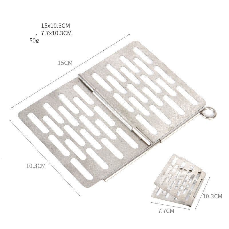 image-Outdoor Picnic Simple Portable Mini Barbecue Grill Grill Plate Stainless Steel Folding Grill Grill Grill