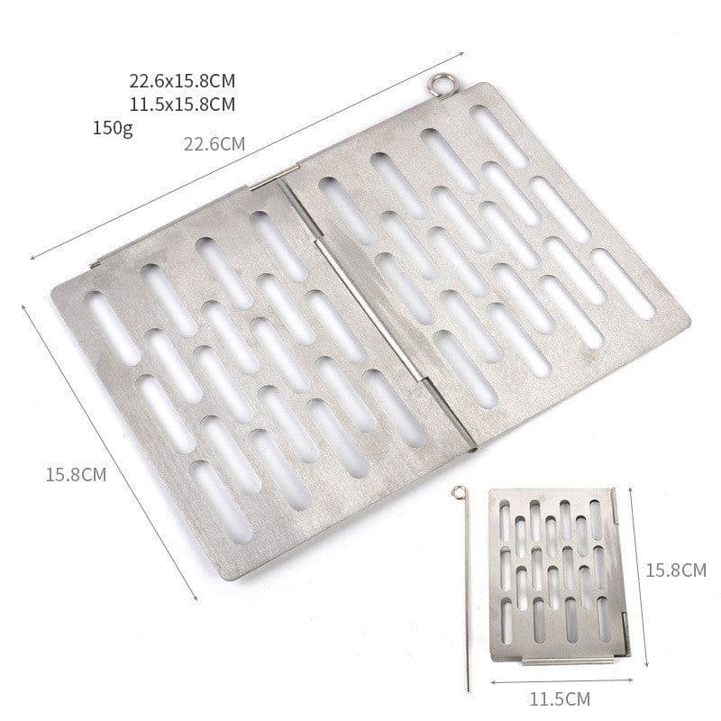 image-Outdoor Picnic Simple Portable Mini Barbecue Grill Grill Plate Stainless Steel Folding Grill Grill Grill