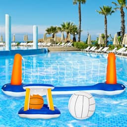 image-Water Volleyball Rack, Inflatable Basketball, Swimming Pool, Beach Water Games, Water Raft Ball