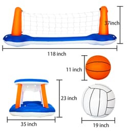 image-Water Volleyball Rack, Inflatable Basketball, Swimming Pool, Beach Water Games, Water Raft Ball