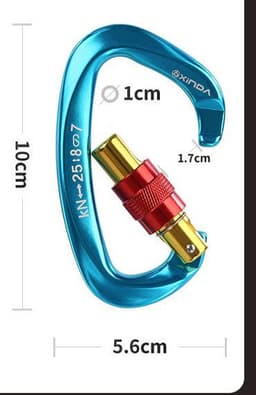 image-Outdoor Professional Rock Climbing Main Lock Carabiner Small D-shaped Main Lock Outdoor Quick-hanging Buckle Safety Buckle Rock Climbing Equipment