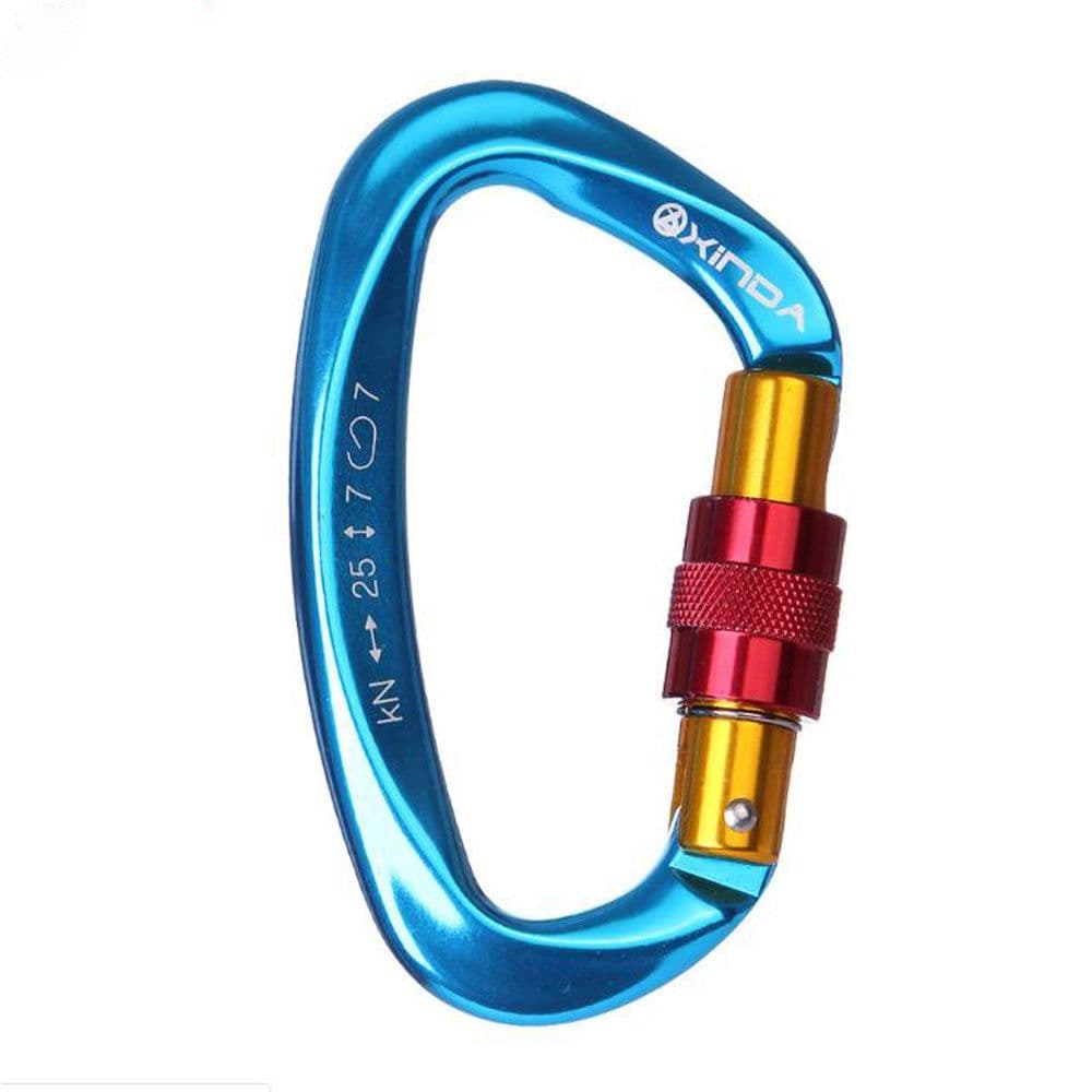 image-Outdoor Professional Rock Climbing Main Lock Carabiner Small D-shaped Main Lock Outdoor Quick-hanging Buckle Safety Buckle Rock Climbing Equipment
