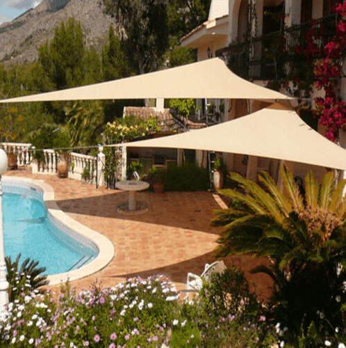 image-Outdoor Waterproof And Anti-Ultraviolet Sunshade Sail Triangle Sunshade Outdoor Awning Garden Terrace Swimming Pool Awning