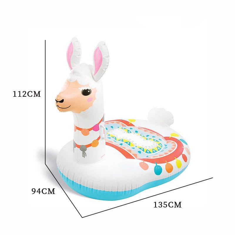 image-Alpaca Mounts Water Inflatable Mounts Animal Adults Net Celebrity Swimming Ring