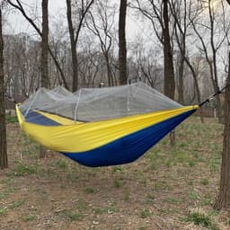 image-Automatic Mosquito Net Anti-Rollover Hammock Parachute Cloth Hammock Nylon Hammock Outdoor Hammock Strap Swing Hanging Chair