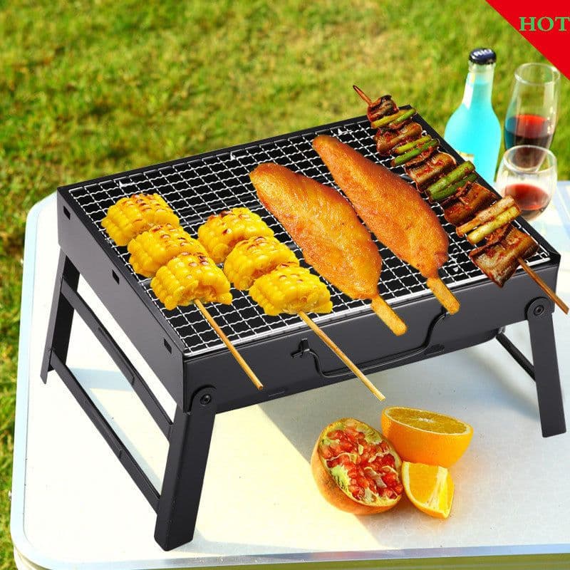 image-Charcoal Barbecue Rack Outdoor Folding Portable Barbecue Grill Gift