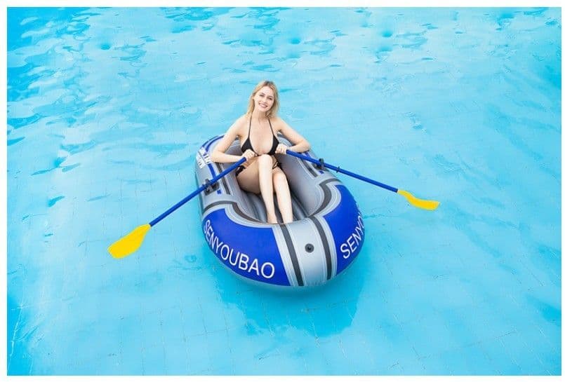 image-Single Boat Double Inflatable Boat Kayak PVC Boat Hovercraft Fishing Boat