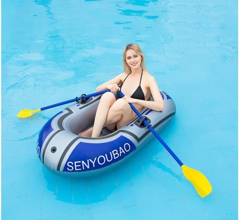 image-Single Boat Double Inflatable Boat Kayak PVC Boat Hovercraft Fishing Boat