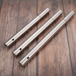 image-Round Drill Stainless Steel Flat Sign With Wooden Handle