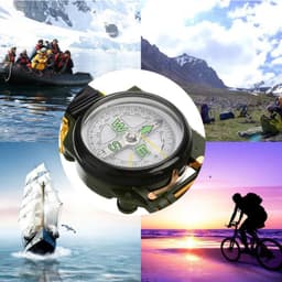 image-Outdoor Camping Compass, Portable Carabiner For Military Fans