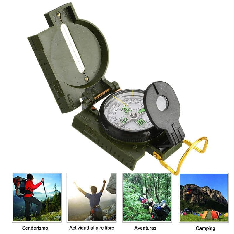 image-Outdoor Camping Compass, Portable Carabiner For Military Fans