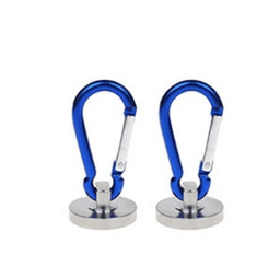 image-Blue Plastic Edging Magnetic Carabiner Tool Buckle Connected With Magnetic Ring