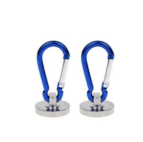 image-Blue Plastic Edging Magnetic Carabiner Tool Buckle Connected With Magnetic Ring