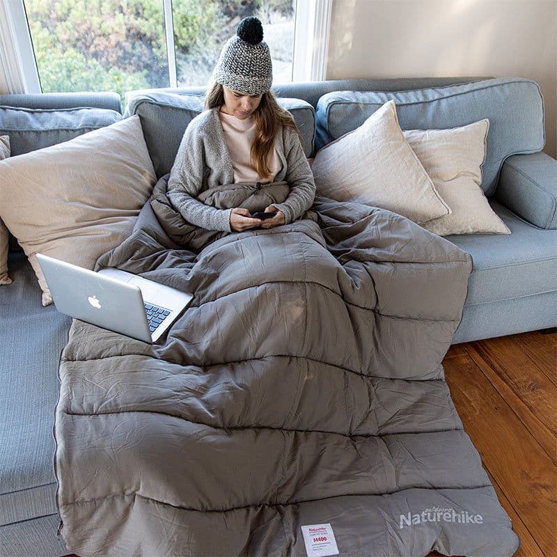 image-Envelope Hooded Cotton Sleeping Bag Can Be Washed And Stitched Double Tent Camping