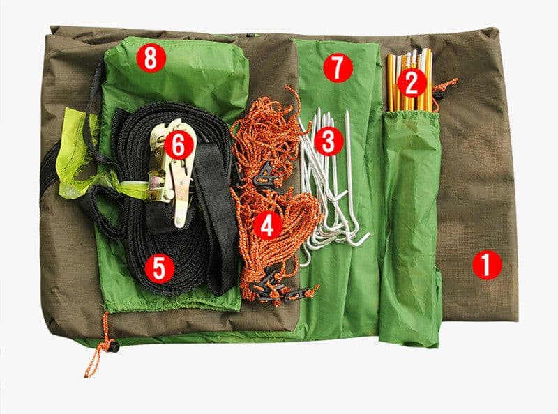 image-Self-Driving Tour Camping Hammock Mosquito Net Suspended Tent Aluminum Pole Waterproof Ultralight Hanging Tree Tent