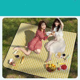 image-Machine Washable Floor Mat Waterproof Padded Ultrasonic Mat Picnic Cloth