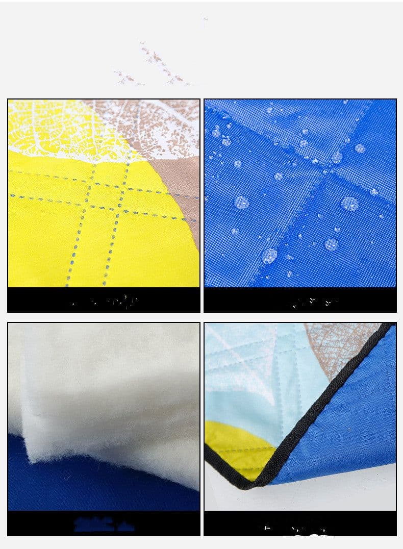 image-Machine Washable Floor Mat Waterproof Padded Ultrasonic Mat Picnic Cloth