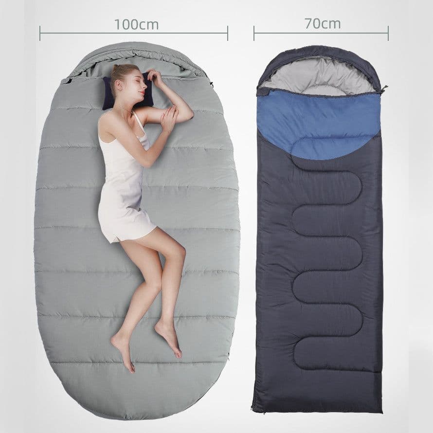 image-Sleeping Bag Adult Outdoor Camping Adult Winter Thickening Cold Protection Single Widening