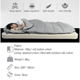 image-Sleeping Bag Adult Outdoor Camping Adult Winter Thickening Cold Protection Single Widening