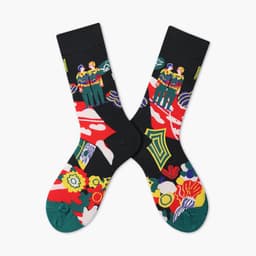 image-New French Head Couple In Tube Jacquard Cartoon Socks