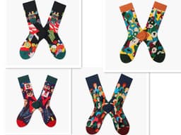 image-New French Head Couple In Tube Jacquard Cartoon Socks