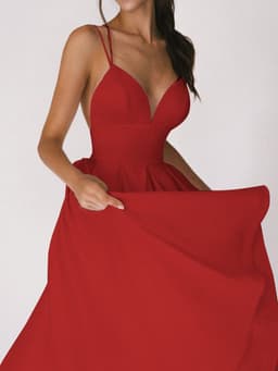image-Sexy V-neck Suspender Dress Summer Fashion A-Line Long Dresses For Women