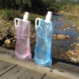 image-1L Foldable Drinking Water Bottle Bladder Bag