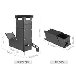 image-Black Titanium Portable Stainless Steel Folding Camping BBQ Wood Stove