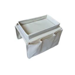 image-Living Room Lazy Sofa Handrail Storage Hanging Bag Foldable Sundries Snack Mobile Phone Water Cup Rack Tray