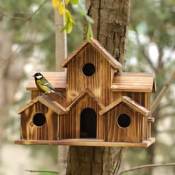 image-Wooden Bird Nest Creative Pastoral Outdoor Ornament