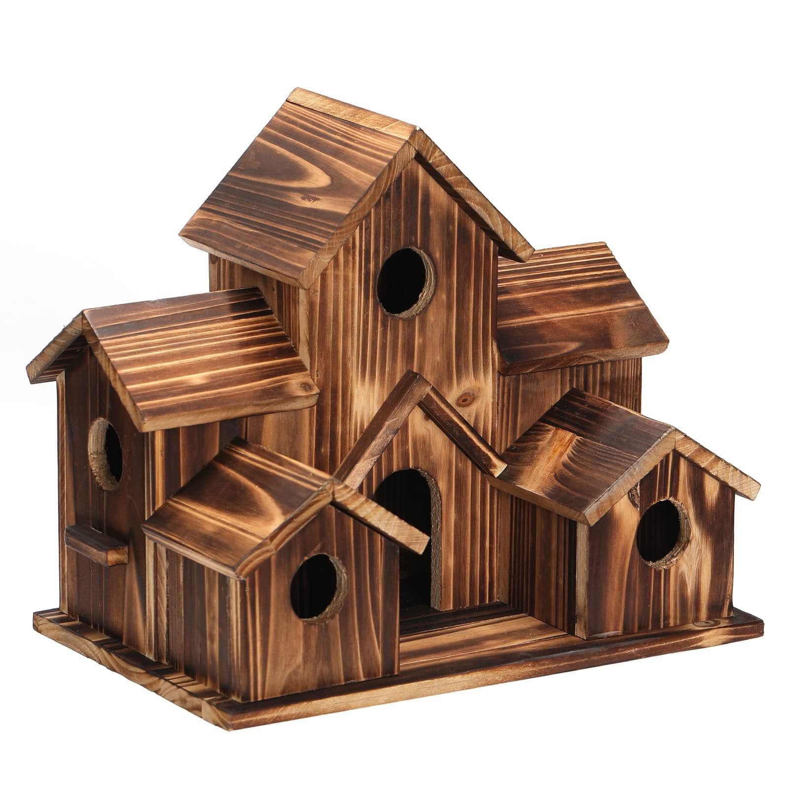 image-Wooden Bird Nest Creative Pastoral Outdoor Ornament