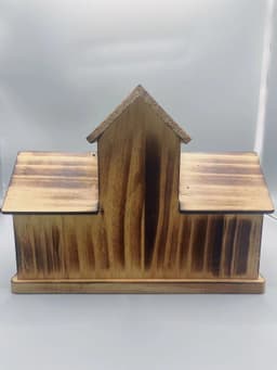 image-Wooden Bird Nest Creative Pastoral Outdoor Ornament