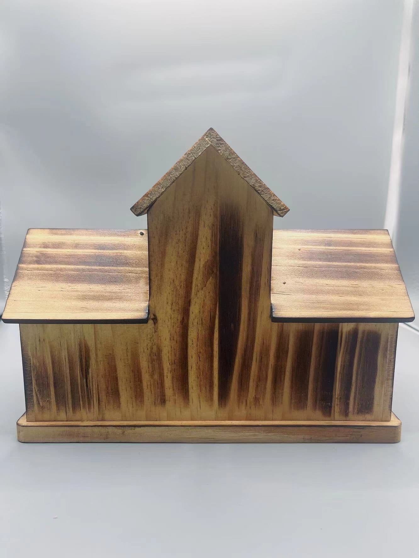 image-Wooden Bird Nest Creative Pastoral Outdoor Ornament