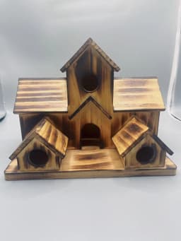image-Wooden Bird Nest Creative Pastoral Outdoor Ornament