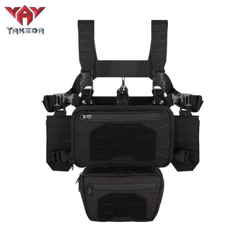 image-Outdoor Equipment Tactical Belly Pocket Laser MOLLE Attach Multi-functional Chest Hook