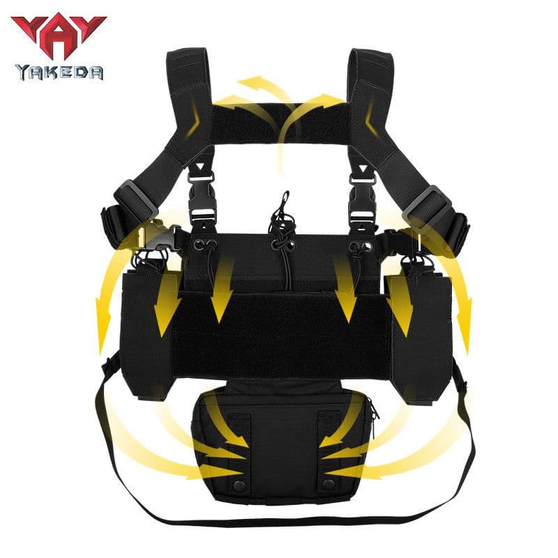 image-Outdoor Equipment Tactical Belly Pocket Laser MOLLE Attach Multi-functional Chest Hook