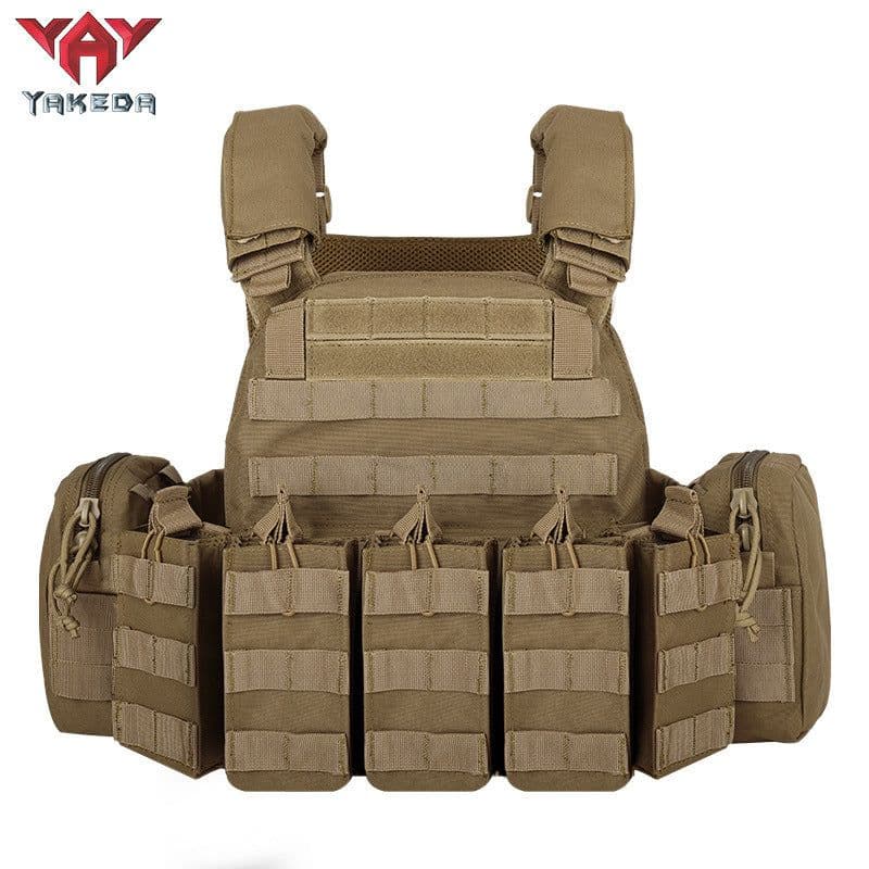 image-Combat Camouflage Amphibious Tactical Vest Outdoor Military Fan CS Tactical Vest