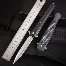 image-Outdoor portable folding knife with plastic handle